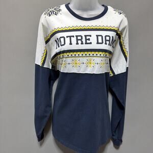 Notre Dame Fighting Irish Original League Long Sleeve Spell Out Shirt L NCAA